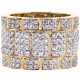 14K Yellow Gold 3.70 ct Diamond Mens Eternity Ring 16 mm