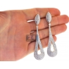 Womens Diamond Dangle Earrings 14K Yellow Gold 5.75 ct 3 inch