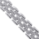 18K White Gold 2.20 ct Diamond Bicycle Link Mens Bracelet