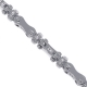 14K White Gold 2.64 ct Diamond Bullet Link Mens Bracelet 8 mm
