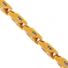 Mens Diamond Bar Link Bracelet 14K Yellow Gold 1.09 ct 9.25"