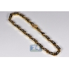 Mens Diamond Bar Link Bracelet 14K Yellow Gold 1.09 ct 9.25"