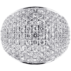 14K White Gold 3.01 ct Diamond Womens Wedding Band Ring
