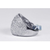 14K White Gold 3.01 ct Diamond Womens Wedding Band Ring