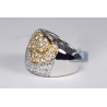 14K Two Tone Gold 3.10 ct Diamond Womens Flower Band Ring