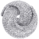 14K White Gold 4.92 ct Diamond Womens Round Swirl Ring