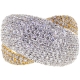 14K Yellow Gold 4.02 ct Diamond Womens Criss Cross Ring