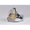 14K Two Tone Gold 3.17 ct Diamond Womens Twisted Ring