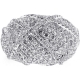 14K White Gold 3.04 ct Diamond Womens Lined Dome Ring