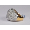 14K Yellow Gold 4.66 ct Diamond Womens Dome Ring