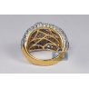 14K Yellow Gold 4.66 ct Diamond Womens Dome Ring