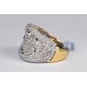 14K Yellow Gold 2.63 ct Diamond Womens Spot Ring 