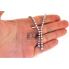 Womens Diamond Lariat Drop Necklace 14K White Gold 3.65ct 17"