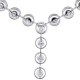 18K White Gold 1.57 ct Diamond Y Shape Halo Necklace 17 Inches