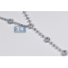 Womens Diamond Station Y Shape Necklace 14K White Gold 1.62ct 16"