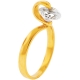 14K Yellow Gold Moving Swarovski Birthstone Womens Ring