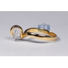 14K Yellow Gold Moving Swarovski Crystal Birthstone Womens Ring