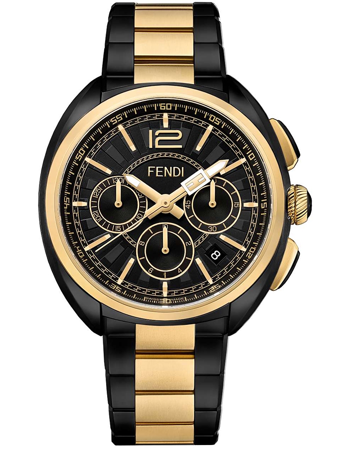 Fendi Momento Chronograph Mens Two Tone 