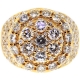 14K Yellow Gold 6.24 ct Diamond Mens Round Ring