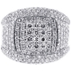 14K White Gold 2.34 ct Diamond Mens Band Ring