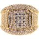 14K Yellow Gold 2.32 ct Diamond Mens Band Ring