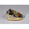 14K Yellow Gold 1.77 ct Diamond Ankh Cross Mens Ring