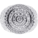 14K White Gold 3.88 ct Diamond Mens Round Pinky Ring