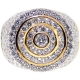 14K Yellow Gold 3.83 ct Diamond Mens Round Pinky Ring