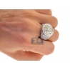 14K Yellow Gold 3.83 ct Diamond Mens Round Pinky Ring