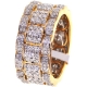 14K Yellow Gold 2.09 ct Diamond Mens Eternity Ring 11 mm