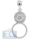 14K White Gold 1.08 ct Diamond 8-Shaped Womens Pendant