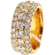 14K Yellow Gold 7.52 ct Diamond Mens Eternity Ring 10 mm