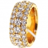 Mens Diamond Eternity Band Ring 14K Yellow Gold 7.52 ct 10 mm