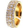 14K Yellow Gold 5.04 ct Diamond Mens Eternity Band Ring 8 mm