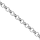 10K White Gold Round Cable Link Mens Chain 2.5 mm