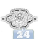 14K White Gold 1.36 ct Diamond Illusion Engagement Ring