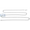 10K White Gold Puff Round Cable Mens Chain 4 mm