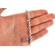 Italian 10K White Gold Hollow Round Cable Mens Chain 6 mm