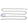 Mens 10K White Gold Puff Round Cable Chain 7 mm 24 26 28 30 32"