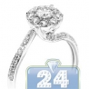 14K White Gold 0.65 ct Diamond Womens Engagement Ring