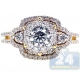 14K Yellow Gold 1.43 ct Round Cut Diamond Engagement Ring