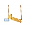 Custom 14K Yellow Gold Personalized Nameplate Necklace Chain