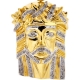 10K Yellow Gold 0.29 ct Diamond Jesus Christ Head Pendant