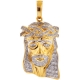 10K Yellow Gold 0.66 ct Diamond Jesus Christ Face Pendant