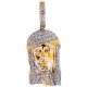 14K Yellow Gold 0.56 ct Diamond Jesus Face Mens Pendant
