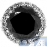 Womens Black Diamond Engagement Ring 18K White Gold 18.20 Carat