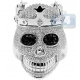 925 Sterling Silver 2.75 ct White Diamond Mens Skull Ring