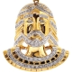 10K Yellow Gold 0.47 ct Diamond Head Jesus Christ Pendant