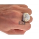 14K Yellow Gold 3.96 ct Diamond Cluster Men's Ring