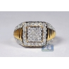 14K Yellow Gold 2.64 ct Diamond Men's Step Ring